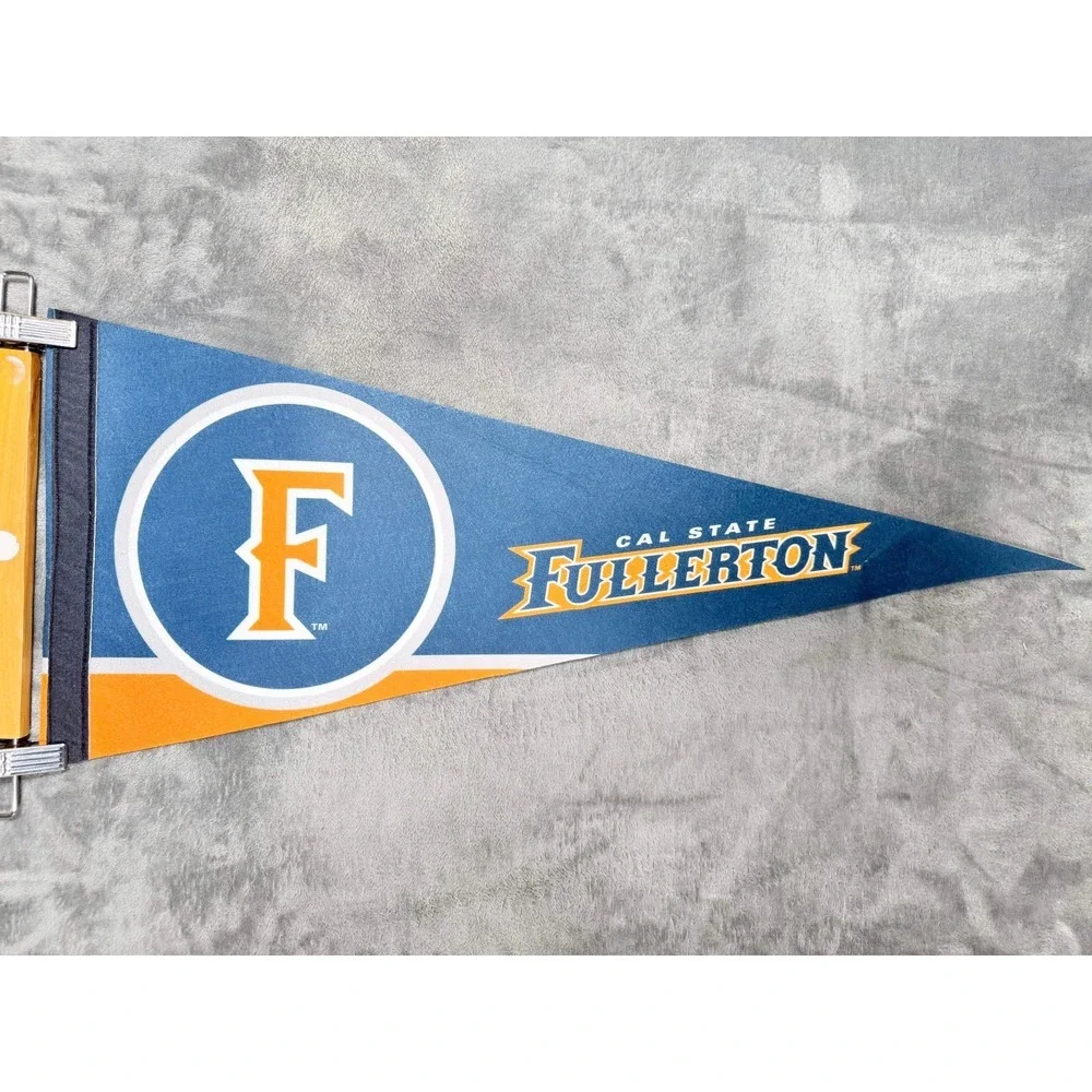 Cal State Fullerton Titans Pennant College University Blue Orange Wall Decor